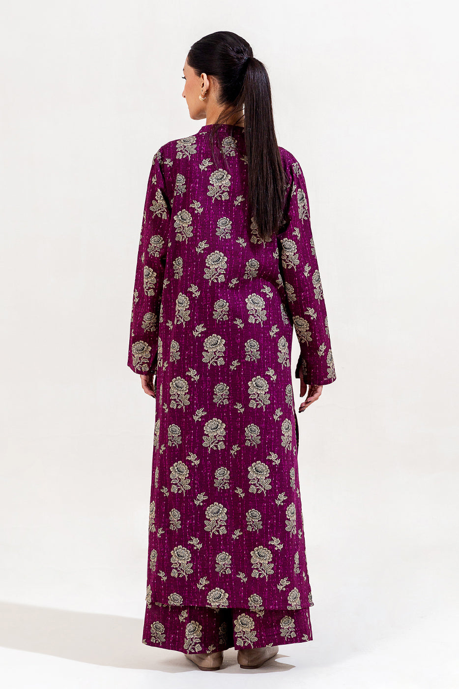 2 PIECE PRINTED KHADDAR SUIT-IMPERIAL MAGENTA (UNSTITCHED)