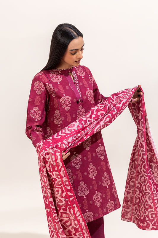 3 PIECE PRINTED KHADDAR SUIT-MULBERRY GROVE (UNSTITCHED)