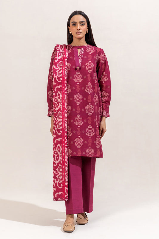 3 PIECE PRINTED KHADDAR SUIT-MULBERRY GROVE (UNSTITCHED)