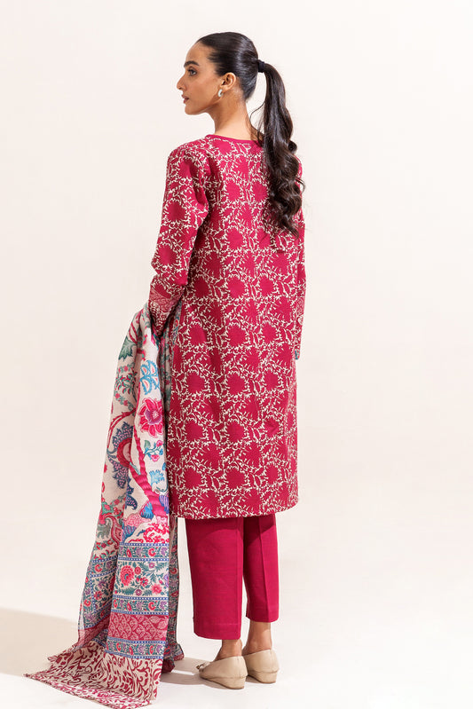 3 PIECE PRINTED KHADDAR SUIT-THISTLE GARDEN (UNSTITCHED)