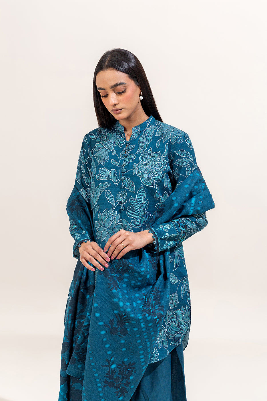 3 PIECE PRINTED KHADDAR SUIT-AEGAN HAVEN (UNSTITCHED)