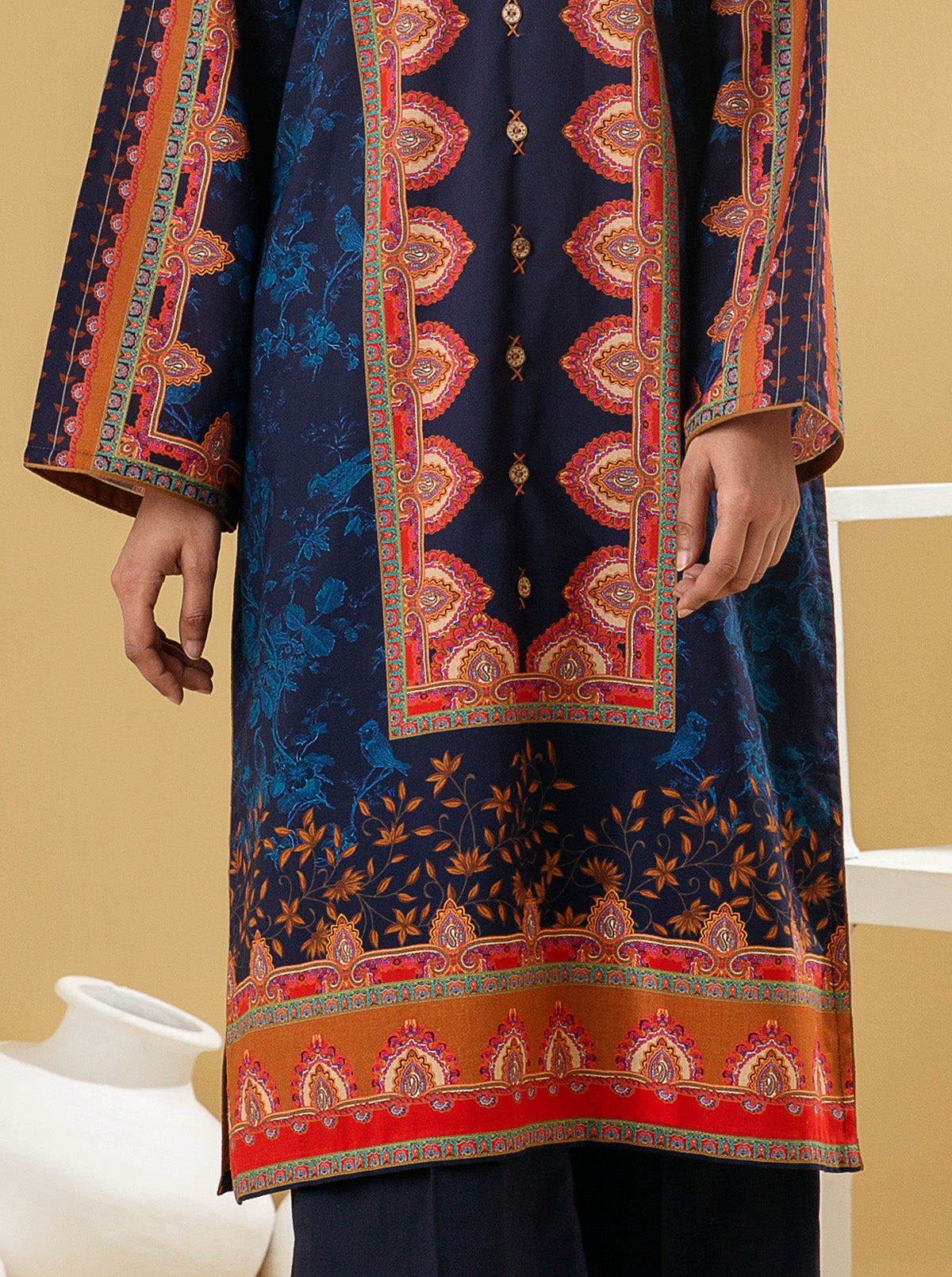 1 PIECE - PRINTED LAWN SHIRT - MIDNIGHT DEW MORBAGH SU_22   