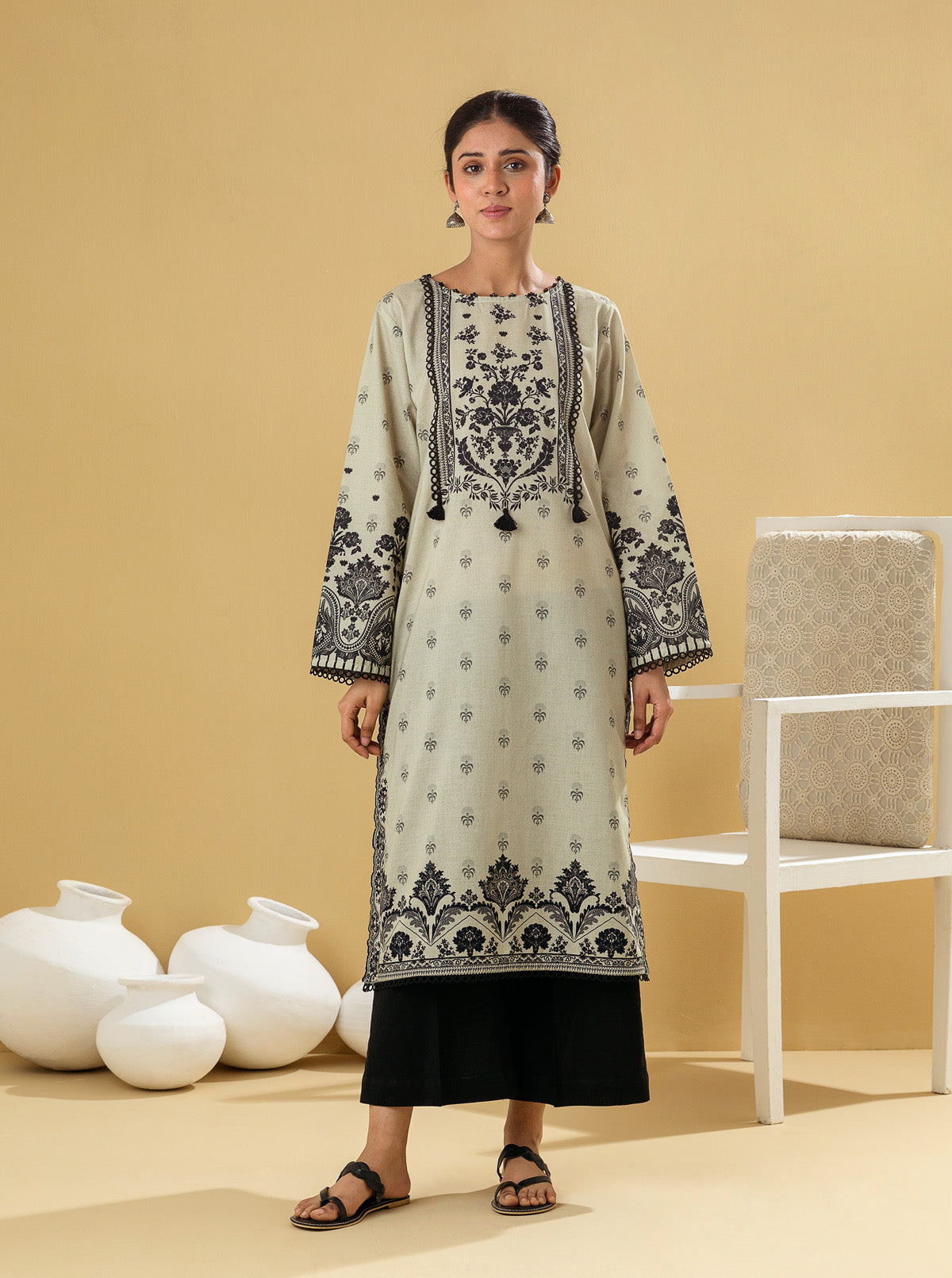 1 PIECE - PRINTED LAWN SHIRT - MAJESTIC BLOOM MORBAGH SU_22   