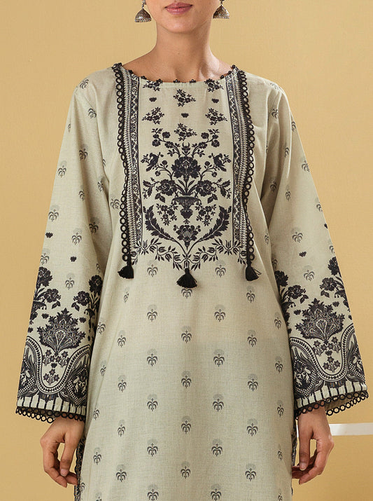 1 PIECE - PRINTED LAWN SHIRT - MAJESTIC BLOOM MORBAGH SU_22   