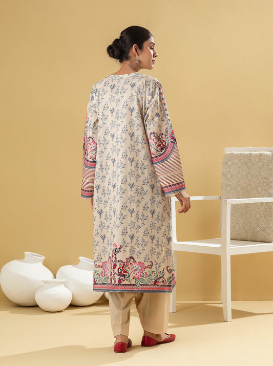 1 PIECE - PRINTED LAWN SHIRT - DELICATE BEIGE MORBAGH SU_22   