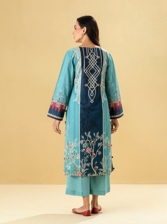 1 PIECE - PRINTED LAWN SHIRT - CELESTIAL BLUE MORBAGH SU_22   