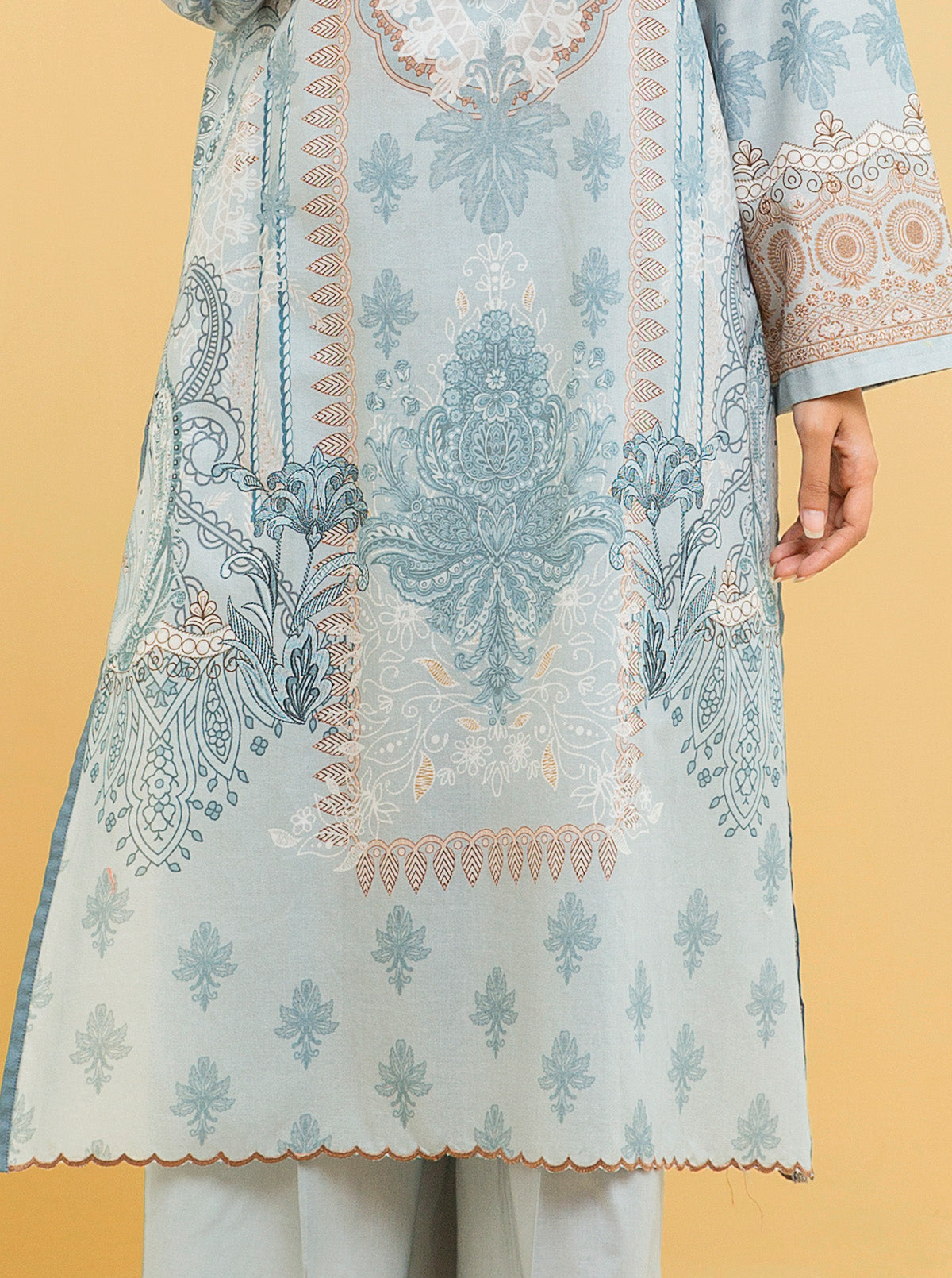 2 PIECE - PRINTED LAWN SUIT - VICTORIAN DECO MORBAGH SU_22   