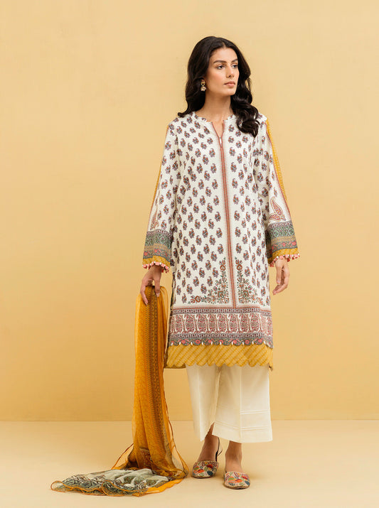 2 PIECE - PRINTED LAWN SUIT - CLASSICAL CRAFT MORBAGH SU_22   