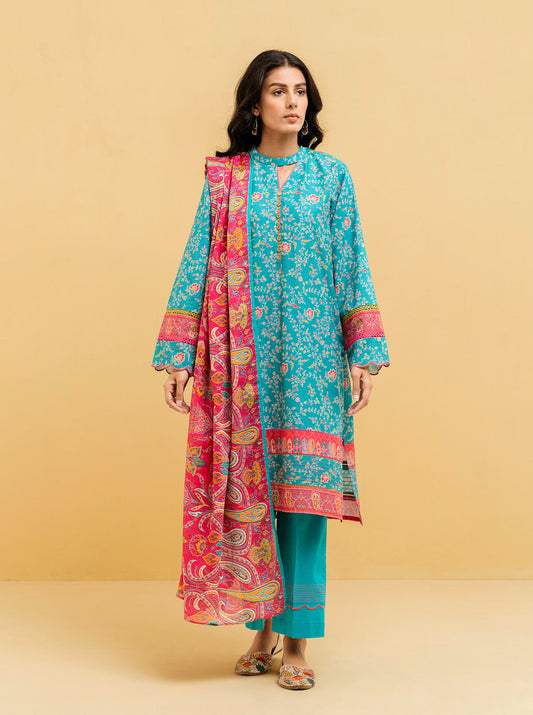 2 PIECE - PRINTED LAWN SUIT - MAGICAL FLORALS MORBAGH SU_22   