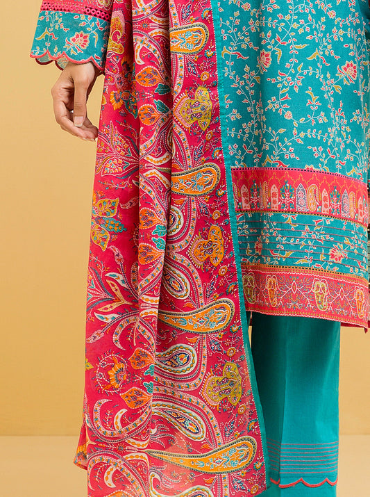 2 PIECE - PRINTED LAWN SUIT - MAGICAL FLORALS MORBAGH SU_22   