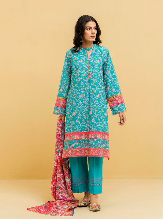 2 PIECE - PRINTED LAWN SUIT - MAGICAL FLORALS MORBAGH SU_22   