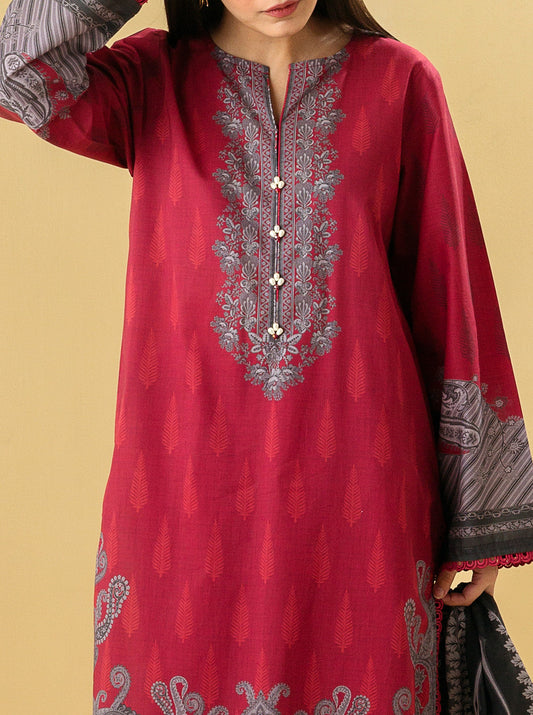 2 PIECE - PRINTED LAWN SUIT - ROUGE GLEAM MORBAGH SU_22   