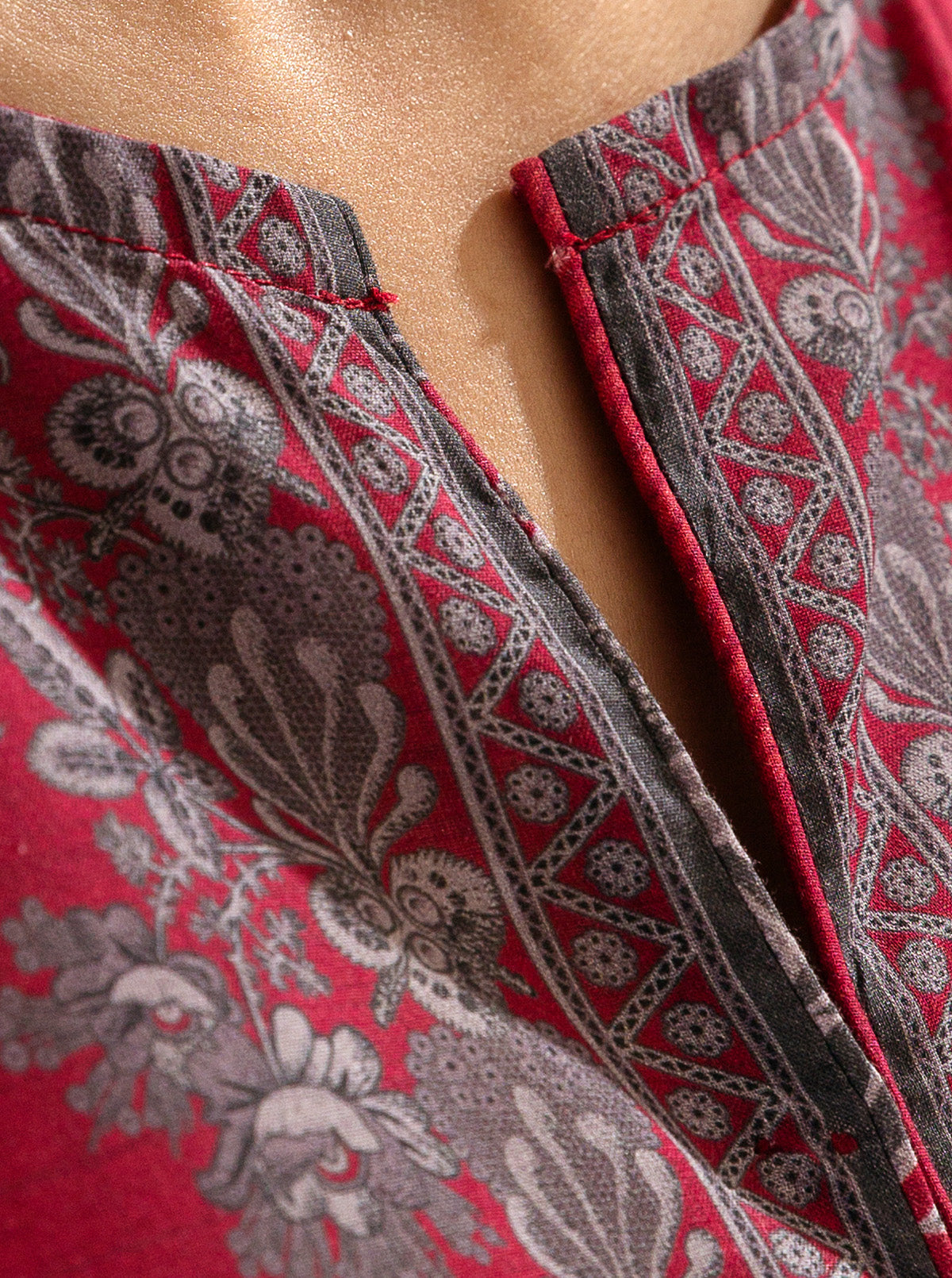 2 PIECE - PRINTED LAWN SUIT - ROUGE GLEAM MORBAGH SU_22   