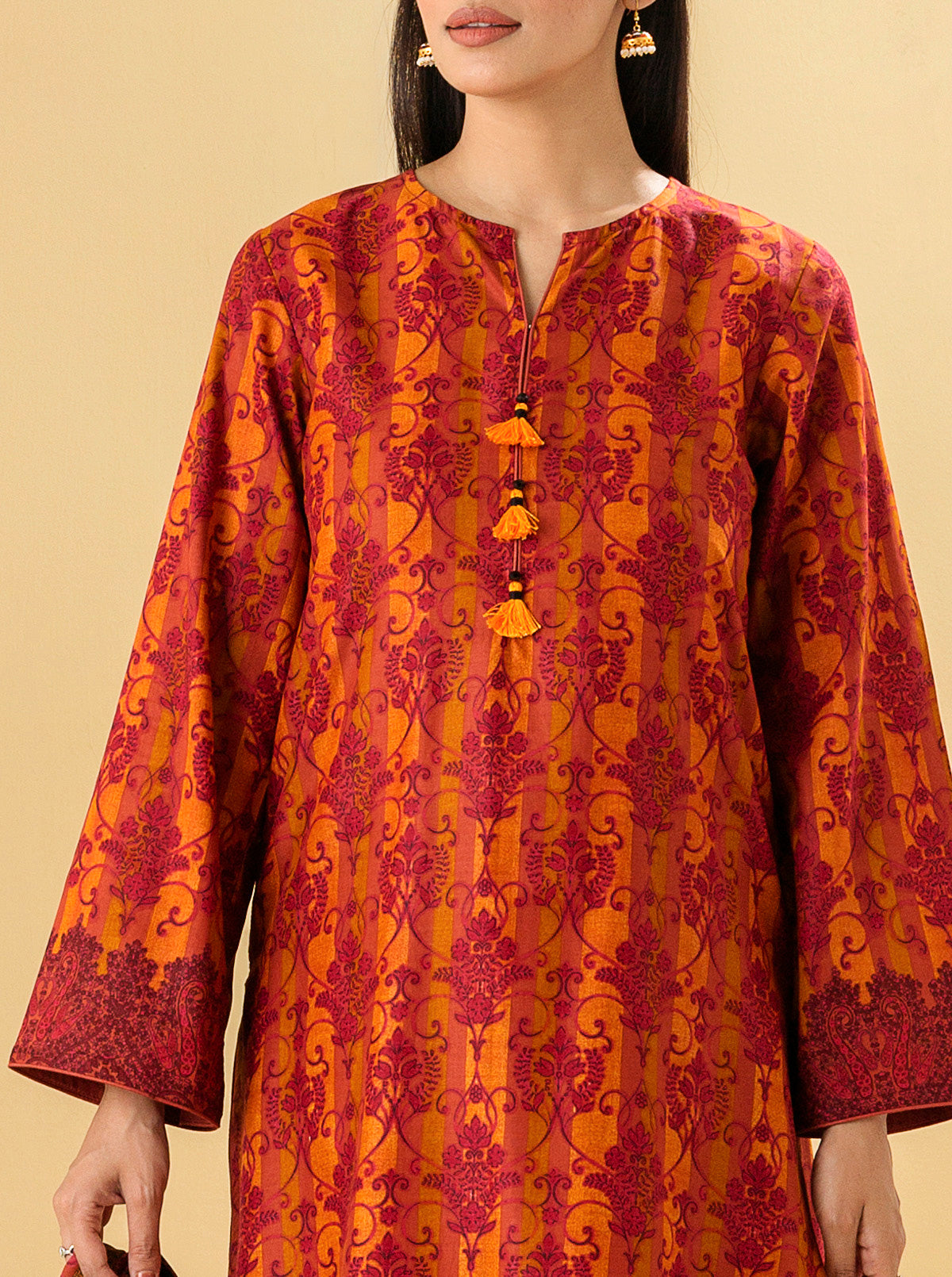 3 PIECE - PRINTED LAWN SUIT - ANTIQUE TREASURE MORBAGH SU_22   