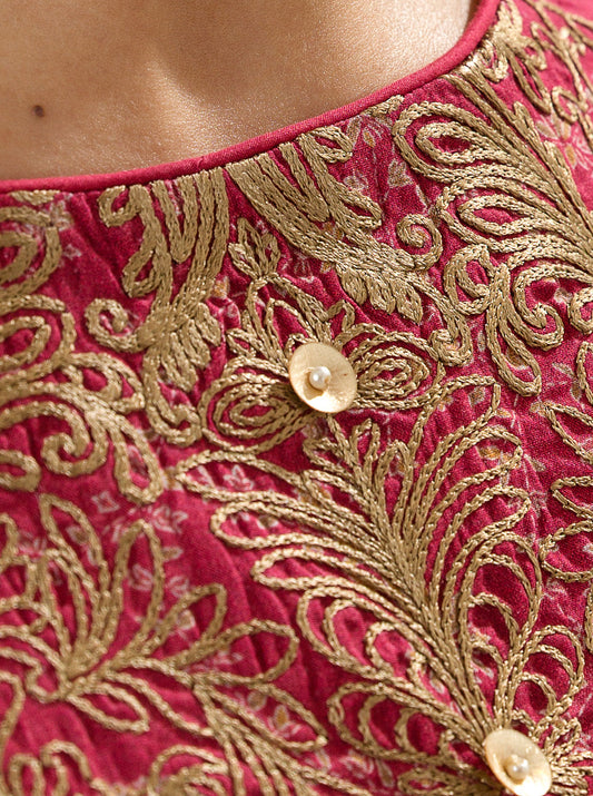 3 PIECE - EMBROIDERED LAWN SUIT - VIVID MAGENTA MORBAGH SU_22   