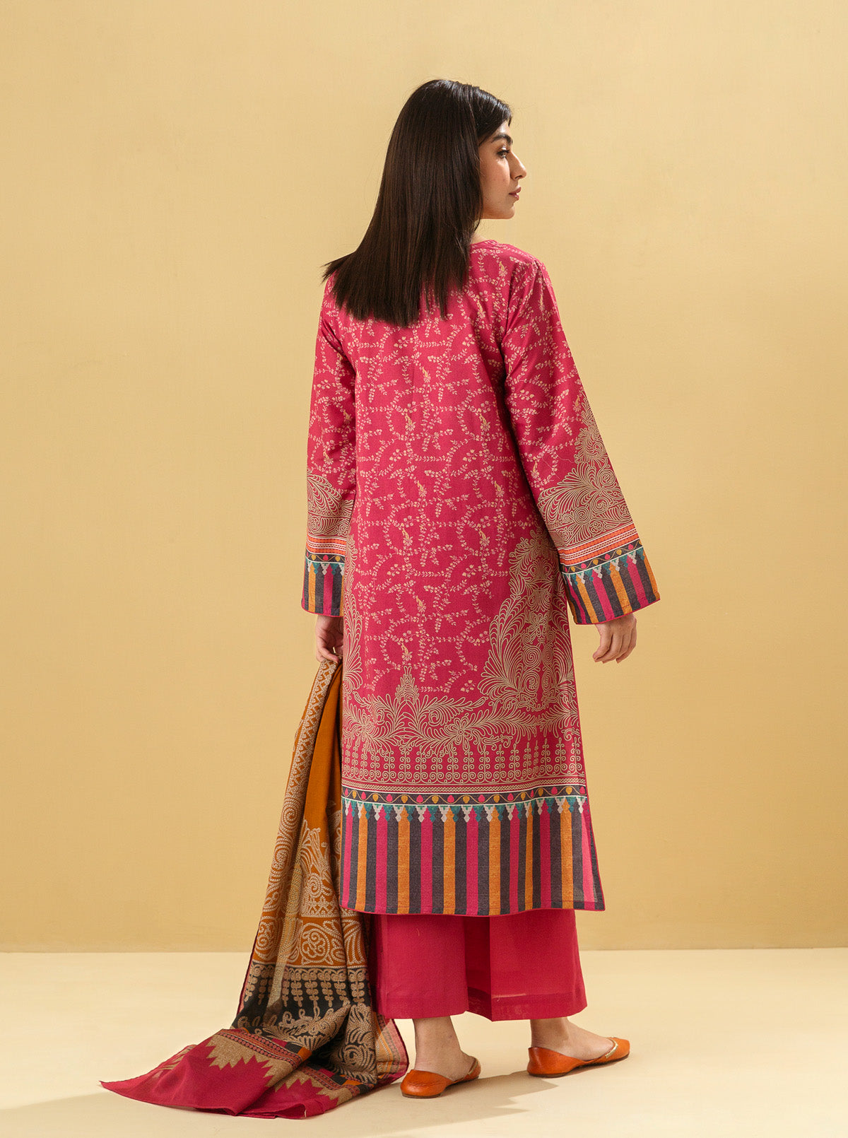 3 PIECE - EMBROIDERED LAWN SUIT - VIVID MAGENTA MORBAGH SU_22   