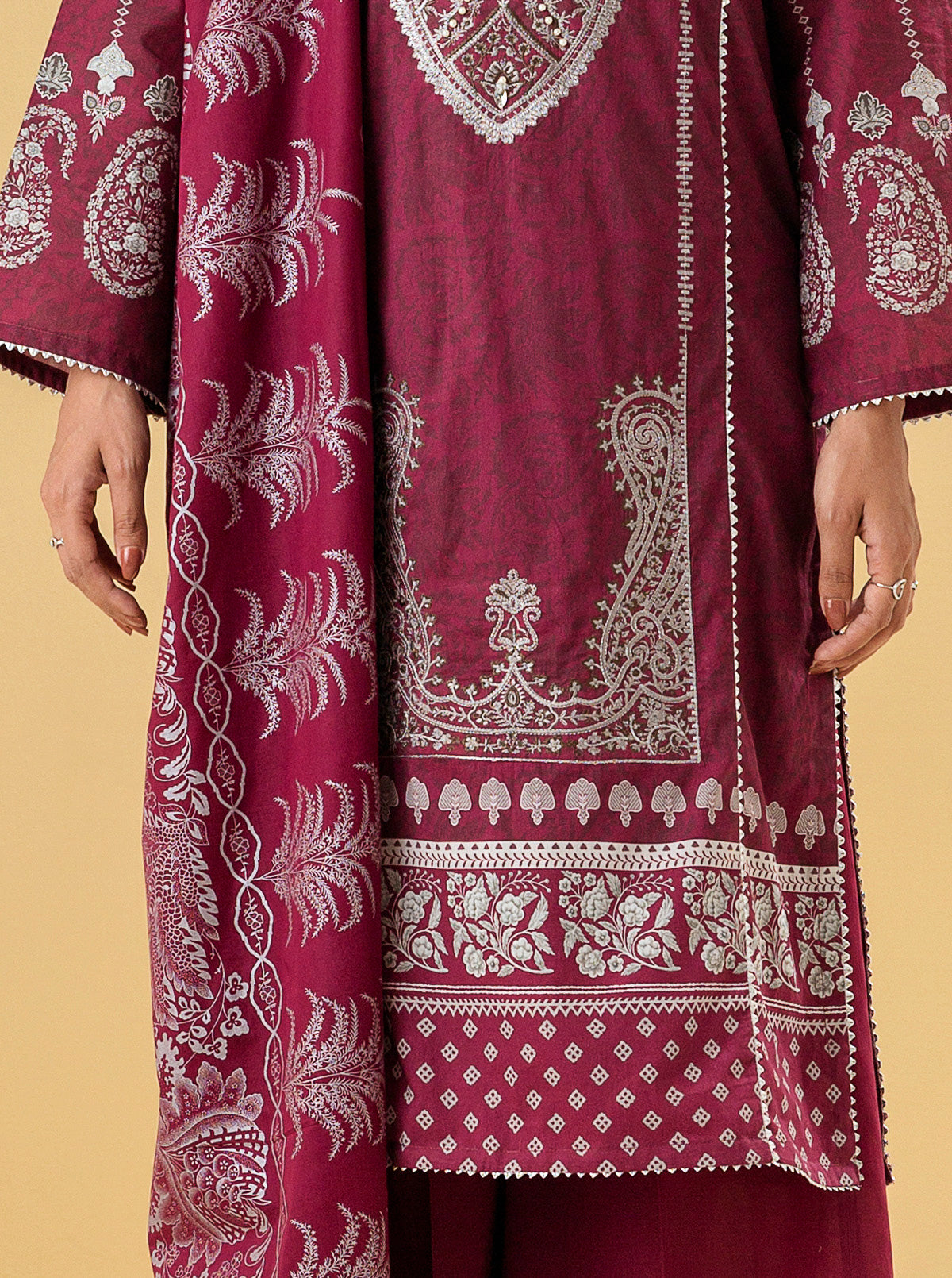 3 PIECE - EMBROIDERED LAWN SUIT - ROCOCO DREAM MORBAGH SU_22   