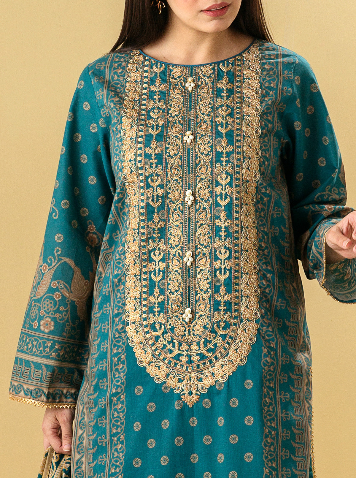 3 PIECE - EMBROIDERED LAWN SUIT - MYTHIC ENTHIC MORBAGH SU_22   