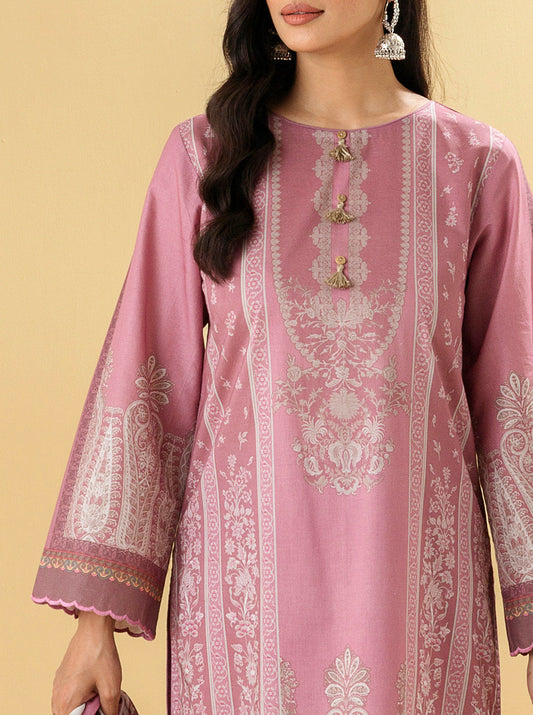 3 PIECE - PRINTED LAWN SUIT - MAUVE GLOW MORBAGH SU_22   
