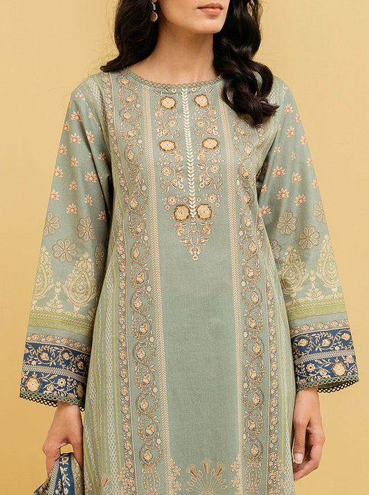 3 PIECE - PRINTED LAWN SUIT - ETHNIC ELEGANCE MORBAGH SU_22   