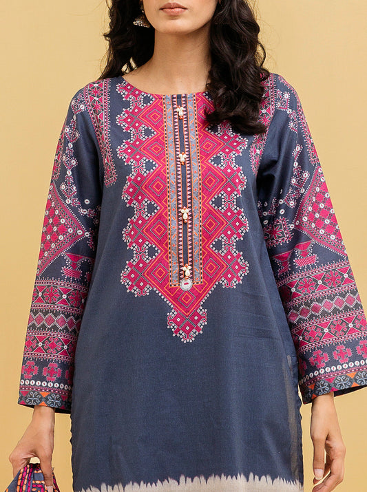 3 PIECE - PRINTED LAWN SUIT - BASHFUL BLUE MORBAGH SU_22   