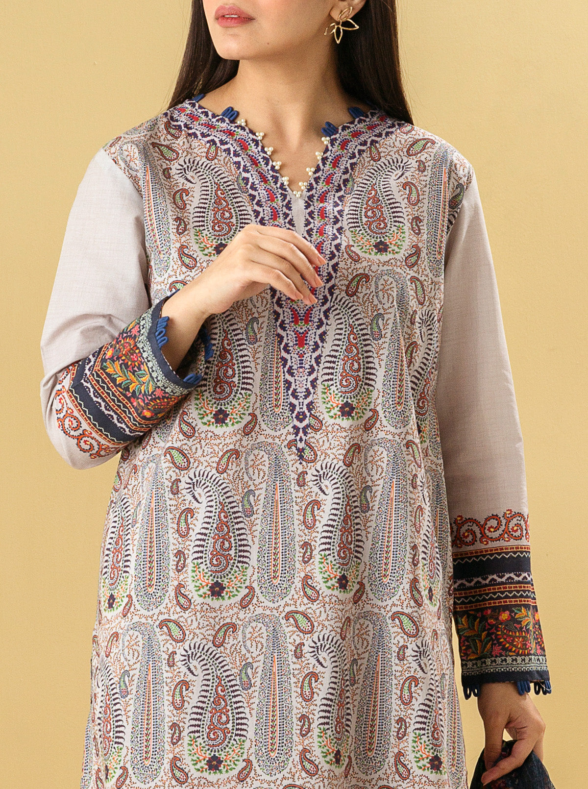 3 PIECE - PRINTED LAWN SUIT - PAISLEY DIVINE MORBAGH SU_22   