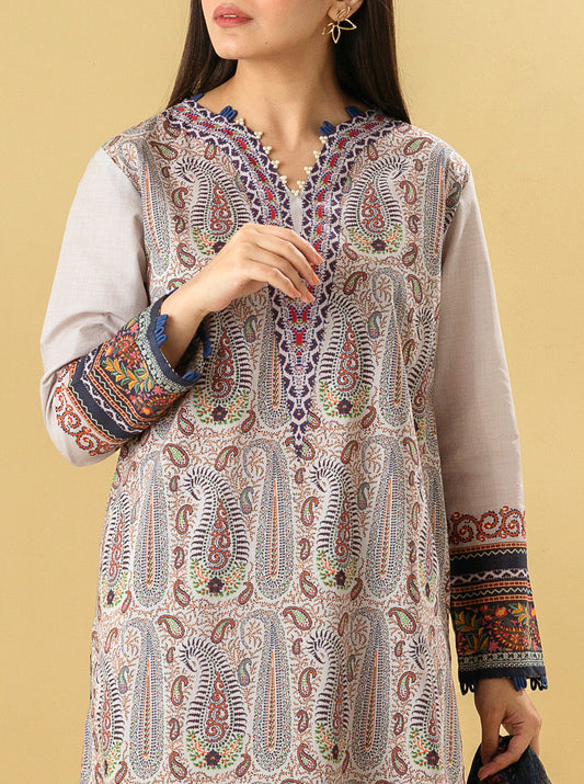 3 PIECE - PRINTED LAWN SUIT - PAISLEY DIVINE MORBAGH SU_22   