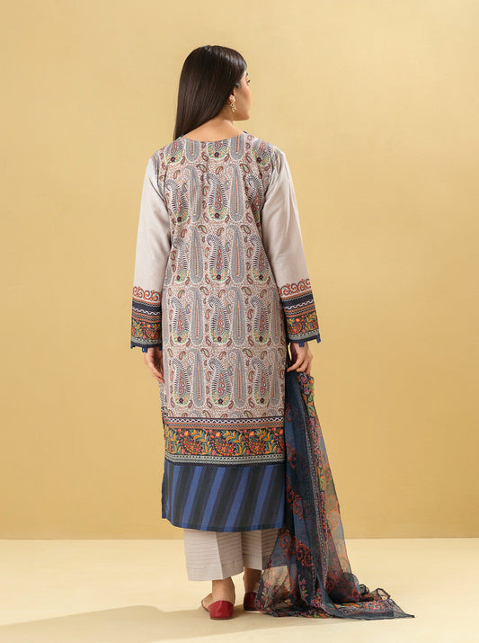3 PIECE - PRINTED LAWN SUIT - PAISLEY DIVINE MORBAGH SU_22   