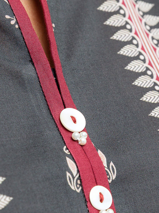 3 PIECE - PRINTED LAWN SUIT - GRACE GLORIA MORBAGH SU_22   