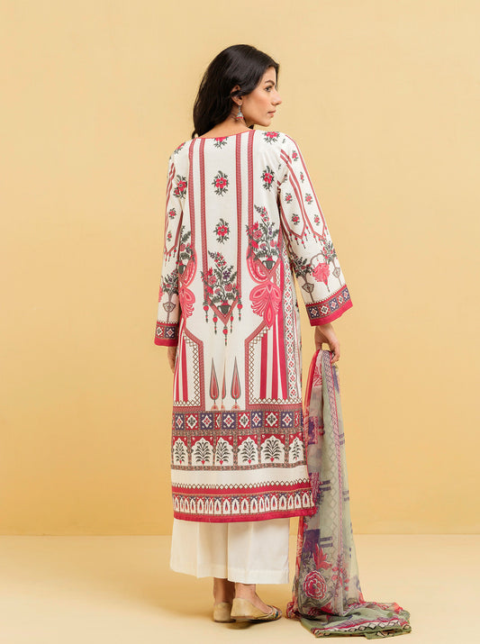 3 PIECE - PRINTED LAWN SUIT - SPRING DELIGHT MORBAGH SU_22   