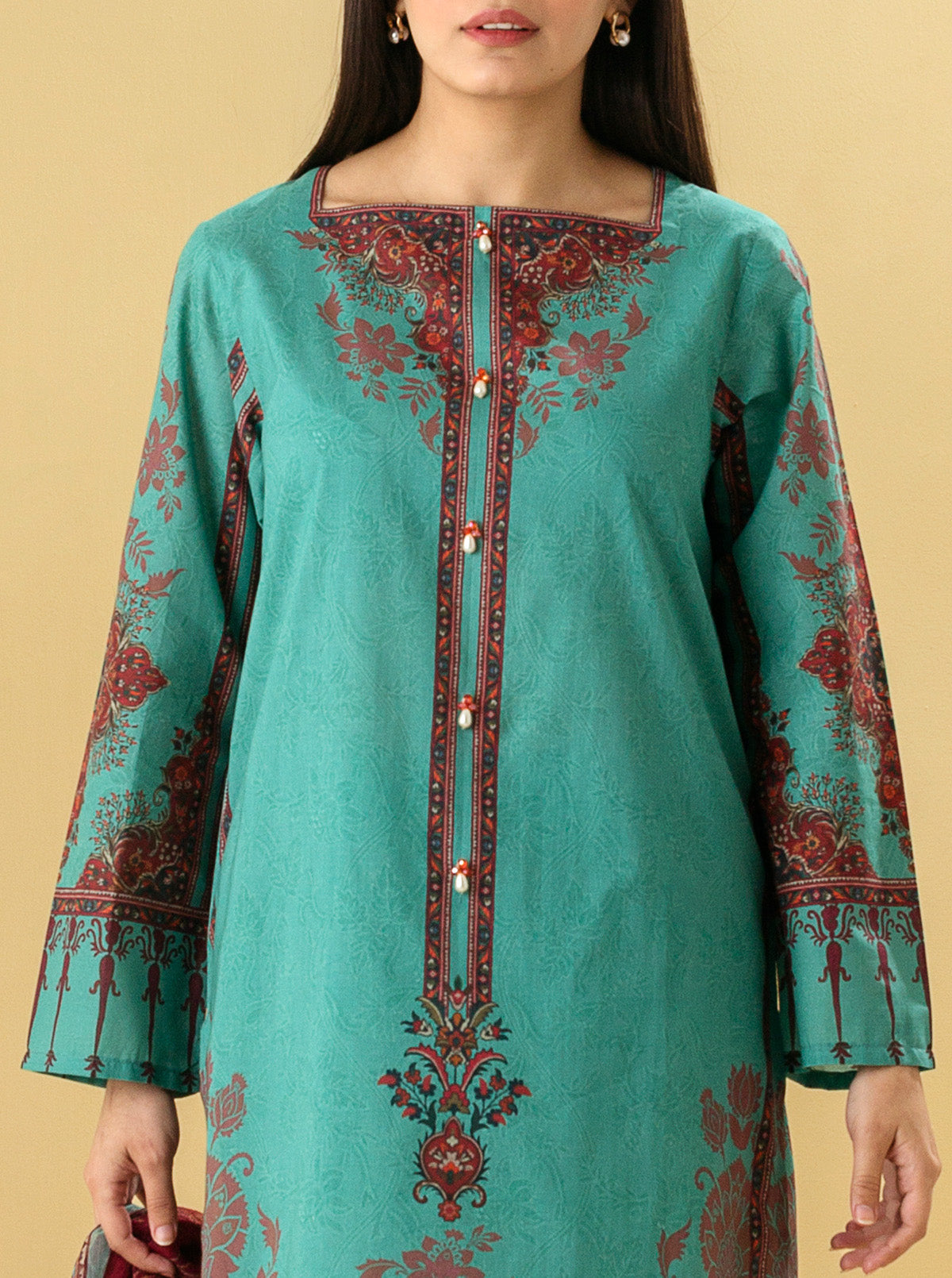 3 PIECE - PRINTED LAWN SUIT - TRIBAL CHIC MORBAGH SU_22   