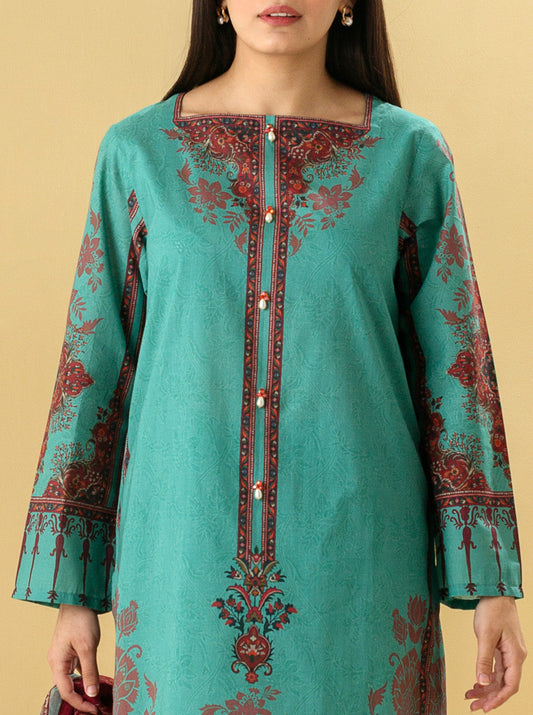 3 PIECE - PRINTED LAWN SUIT - TRIBAL CHIC MORBAGH SU_22   