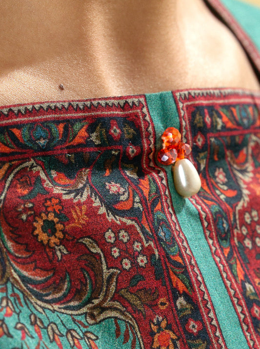 3 PIECE - PRINTED LAWN SUIT - TRIBAL CHIC MORBAGH SU_22   