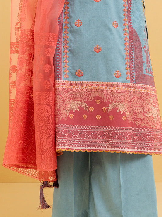 3 PIECE - EMBROIDERED LAWN SUIT - SUMMER DAZE MORBAGH SU_22   