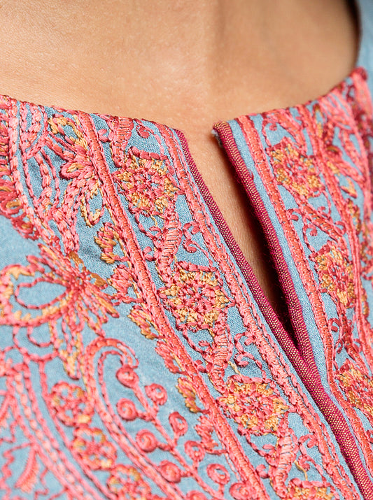 3 PIECE - EMBROIDERED LAWN SUIT - SUMMER DAZE MORBAGH SU_22   