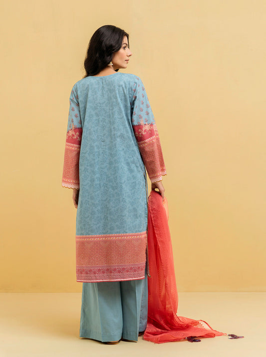 3 PIECE - EMBROIDERED LAWN SUIT - SUMMER DAZE MORBAGH SU_22   