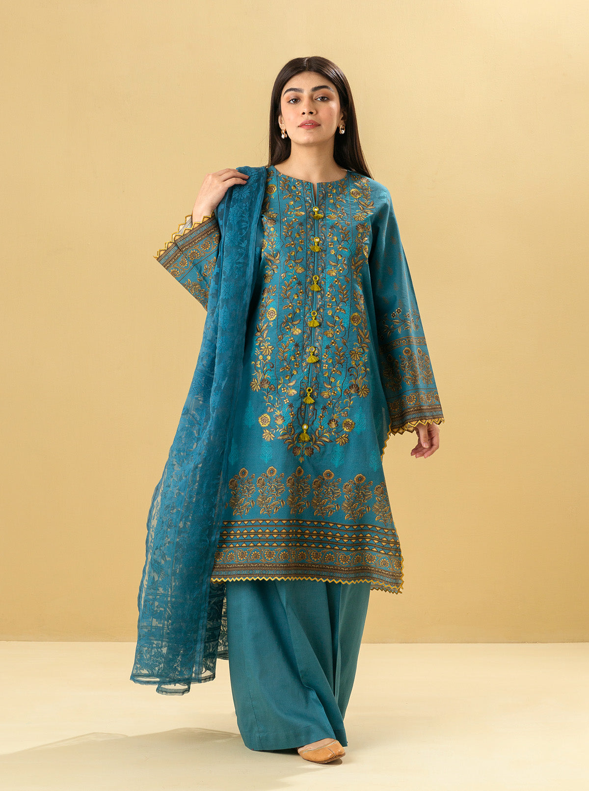 3 PIECE - EMBROIDERED LAWN SUIT - ANTIQUE CHARM MORBAGH SU_22   