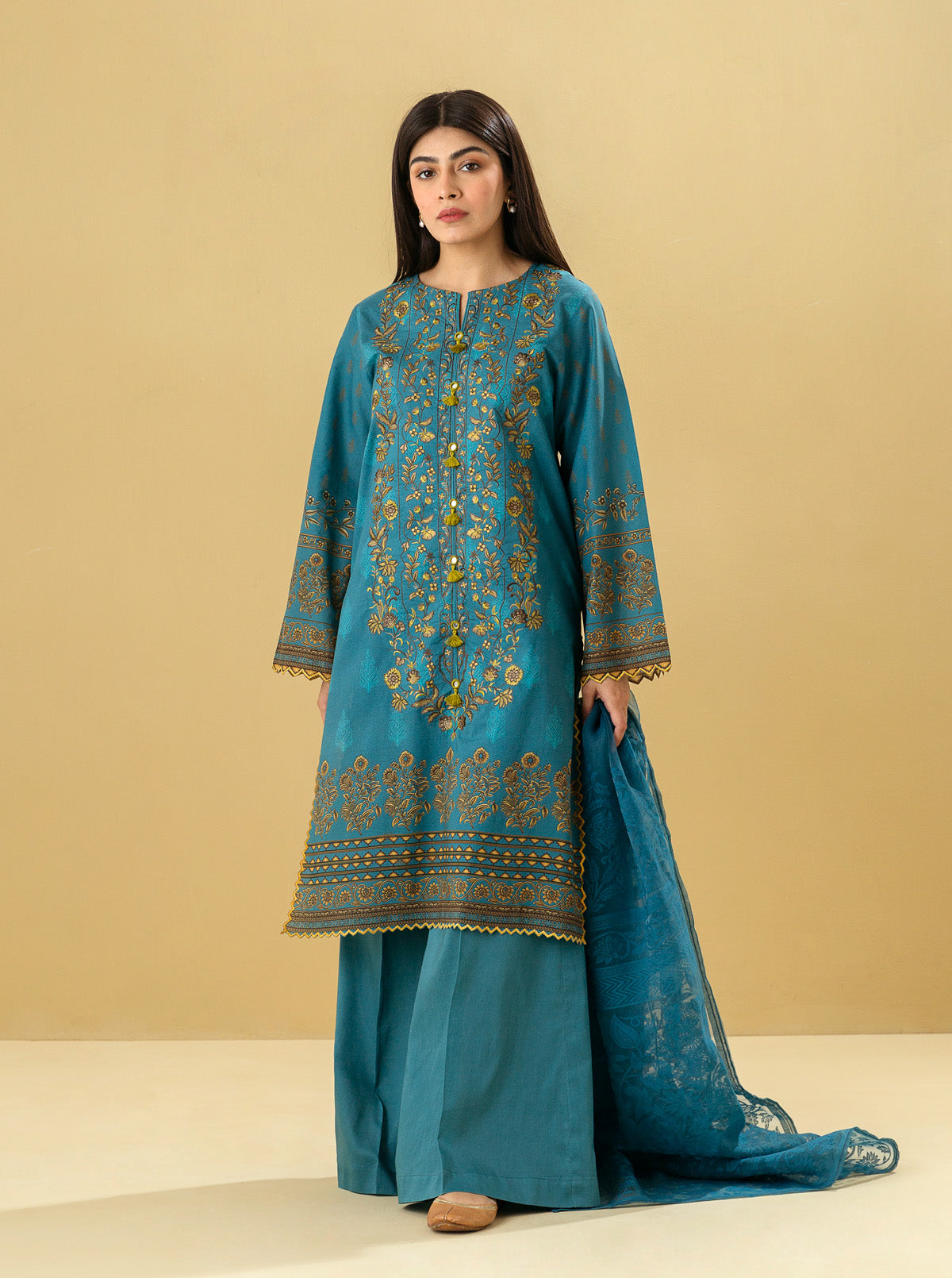 3 PIECE - EMBROIDERED LAWN SUIT - ANTIQUE CHARM MORBAGH SU_22   