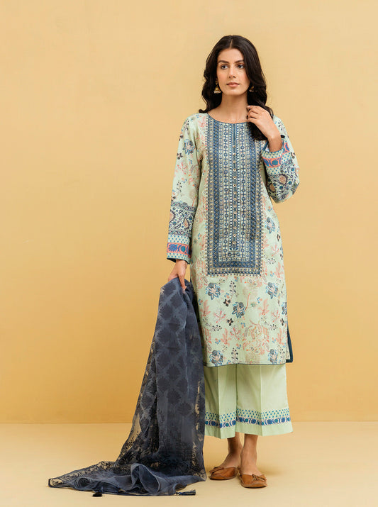 3 PIECE - EMBROIDERED LAWN SUIT - CHINTZ CHARM MORBAGH SU_22   