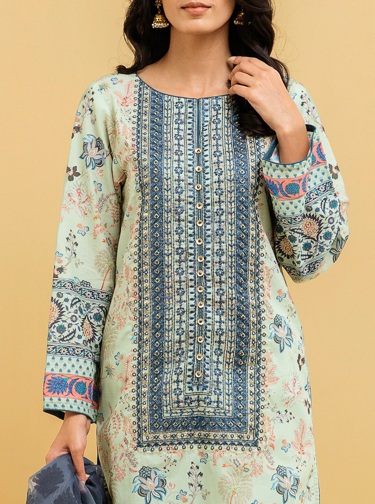 3 PIECE - EMBROIDERED LAWN SUIT - CHINTZ CHARM MORBAGH SU_22   