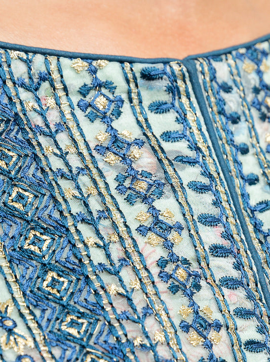 3 PIECE - EMBROIDERED LAWN SUIT - CHINTZ CHARM MORBAGH SU_22   