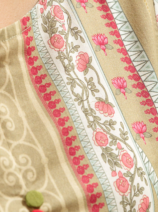 1 PIECE - PRINTED LAWN SHIRT - CHATEAU DE FLORA MORBAGH SU_23   