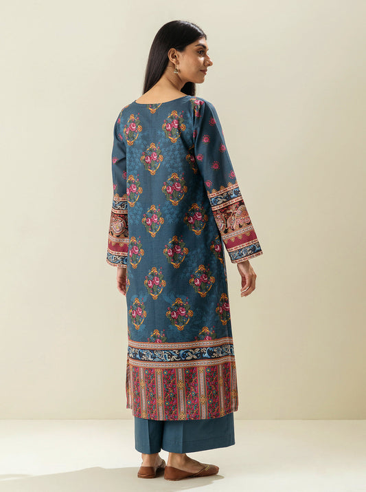 1 PIECE - PRINTED LAWN SHIRT - BLUE TALES MORBAGH SU_23   