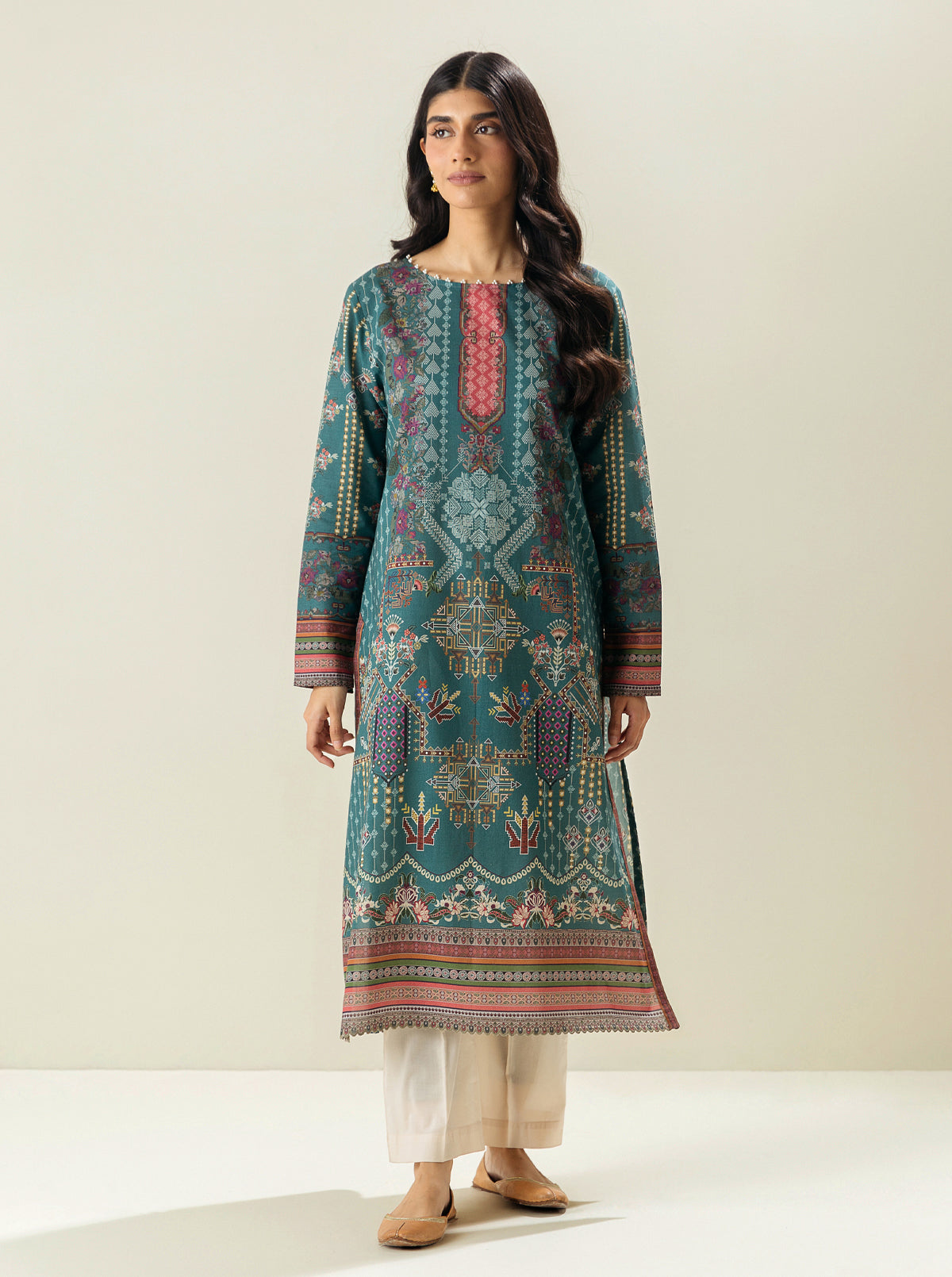1 PIECE - PRINTED LAWN SHIRT - JIGSAW GRACE MORBAGH SU_23   