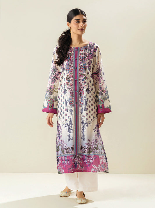 1 PIECE - PRINTED LAWN SHIRT - CHIVE BLOSSOM MORBAGH SU_23   