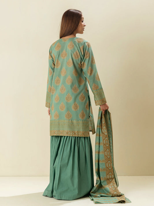 2 PIECE - EMBROIDERD LAWN SUIT - BREEZY SUN MORBAGH SU_23   