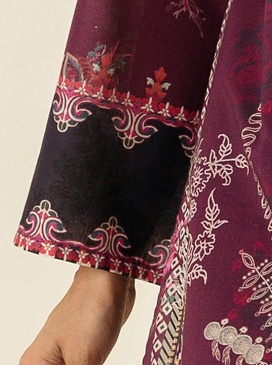 3 PIECE - EMBROIDERD LAWN SUIT - PURPLE POTION MORBAGH SU_23   