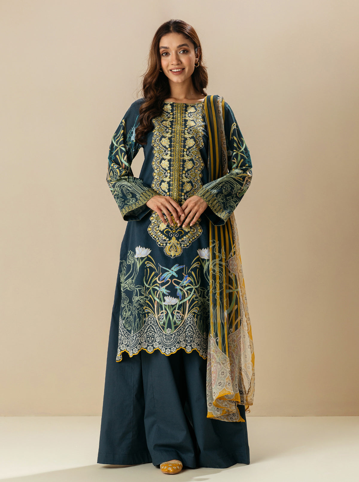 3 PIECE - EMBROIDERD LAWN SUIT - NOUVEAU DREAMS MORBAGH SU_23   