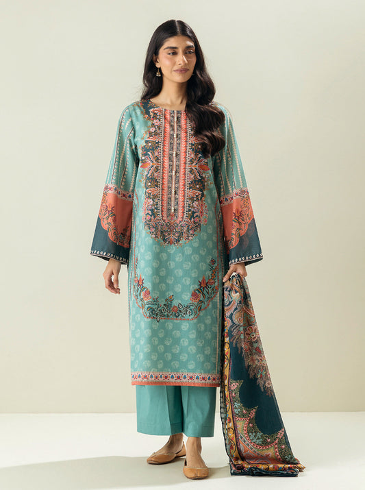 3 PIECE - PRINTED LAWN SUIT - DAWN DESIRE MORBAGH SU_23   