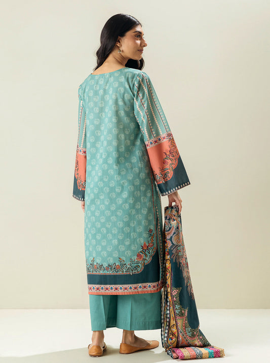 3 PIECE - PRINTED LAWN SUIT - DAWN DESIRE MORBAGH SU_23   
